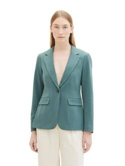 TOM TAILOR Damen Regular Fit Basic Blazer, 10697 - Sea Pine Green, 40 von TOM TAILOR