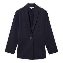 TOM TAILOR Damen Regular Fit Basic Blazer Jacke mit 3/4-Arm, 10668 - Sky Captain Blue, XXXL von TOM TAILOR