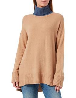 TOM TAILOR Damen Rollkragenpullover 1032619, 30263 - Soft Light Camel Melange, L von TOM TAILOR