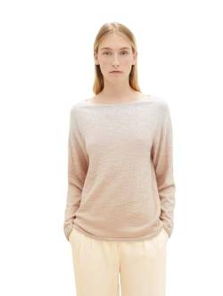 TOM TAILOR Damen Strickpullover mit Farbverlauf, beige degrade design, M von TOM TAILOR