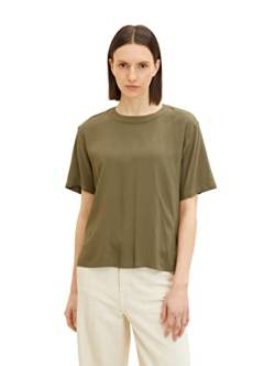 TOM TAILOR Damen T-Shirt Bluse 1031665, 11279 - Dry Greyish Olive, 38 von TOM TAILOR