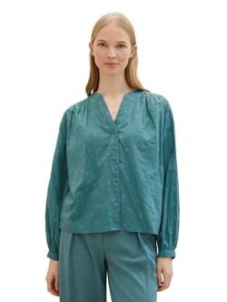 TOM TAILOR Damen Tunica Bluse mit Muster, 34808 - Green Tonal Embroidery, 40 von TOM TAILOR
