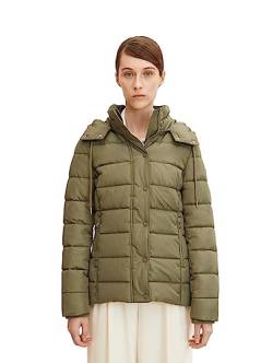 TOM TAILOR Damen Winterjacke mit Kapuze 1032480, 10905 - Tree Moss Green, M von TOM TAILOR