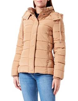 TOM TAILOR Damen Winterjacke mit Kapuze 1032480, 27841 - Soft Light Camel, XXL von TOM TAILOR