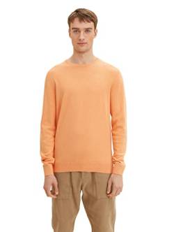 TOM TAILOR Herren 1027661 Basic Crewneck Strickpullover, 22247 - Mandarin Orange Melange, XXL von TOM TAILOR