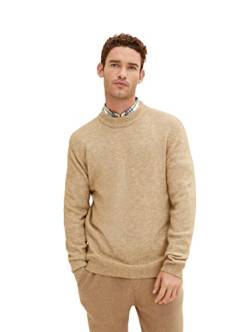 TOM TAILOR Herren 1033652 Cosy Strickpullover, 31588 - Dark Sepia Melange, M von TOM TAILOR