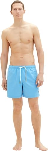 TOM TAILOR Herren 1035050 Badeshorts, 18395 - Rainy Sky Blue, S von TOM TAILOR