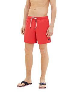 TOM TAILOR Herren 1035050 Badeshorts, 31045 - Soft Berry Red, XS von TOM TAILOR