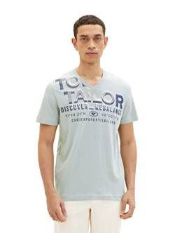 TOM TAILOR Herren 1035657 T-Shirt, 28129 - Light Ice Blue, XL von TOM TAILOR