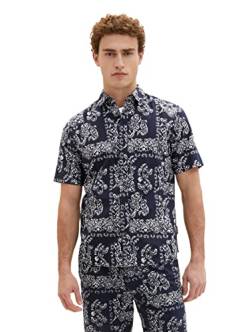 TOM TAILOR Herren 1036218 Hemd, 31783 - Navy Big Paisley Design, L von TOM TAILOR