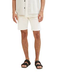 TOM TAILOR Herren 1036309 Slim Chino Bermuda Shorts mit Stretch, 13808-Creme, 29 von TOM TAILOR