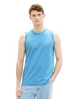 TOM TAILOR Herren 1037261 Tanktop, 18395 - Rainy Sky Blue, S von TOM TAILOR