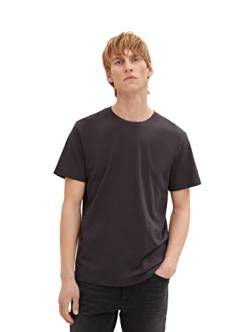 TOM TAILOR Herren 1037280 Basic T-Shirt, 10313 - Phanton Dark Grey, M von TOM TAILOR