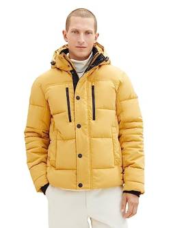 TOM TAILOR Herren 1037346 Winterjacke mit Abnehmbarer Kapuze, 10533-golden Fall, L von TOM TAILOR