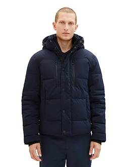 TOM TAILOR Herren 1037346 Winterjacke mit Abnehmbarer Kapuze, 10668-sky Captain Blue, L von TOM TAILOR