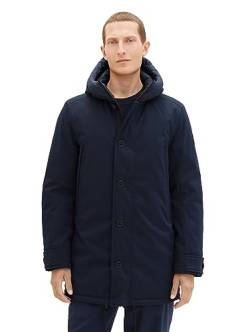 TOM TAILOR Herren 1037352 Casual Winterparka mit Kapuze, 10668-sky Captain Blue, L von TOM TAILOR