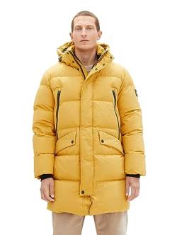 TOM TAILOR Herren 1037357 Recycled Down Puffer-Parka mit Abnehmbarer Kapuze, 10533-golden Fall, M von TOM TAILOR