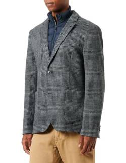 TOM TAILOR Herren 1037804 2-in-1 Sakko mit Abnehmbarer Innenjacke, 32807-grey Blue Houndstooth, 52 von TOM TAILOR