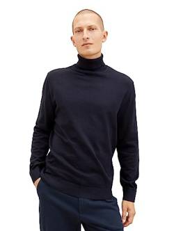 TOM TAILOR Herren 1038202 Basic Rollkragen-Pullover aus Baumwolle, 13160-Knitted Navy Melange, XXXL von TOM TAILOR