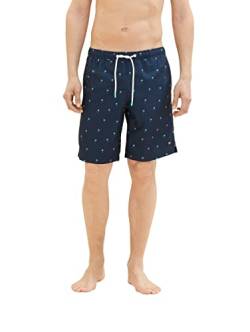 TOM TAILOR Herren Badeshorts mit Muster 1035051, 31481 - morning pink palm design, S von TOM TAILOR