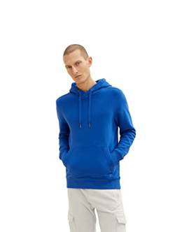 TOM TAILOR Herren Basic Hoodie Sweatshirt 1034361, 19168 - Hockey Blue, L von TOM TAILOR