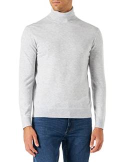 TOM TAILOR Herren Basic Rollkragenpullover 1032279, 30193 - Ordinary Grey Melange, M von TOM TAILOR