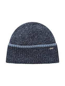 TOM TAILOR Herren Beanie Mütze 1032854, 30488 - Navy Denim Blue Mouline, ONESIZE von TOM TAILOR