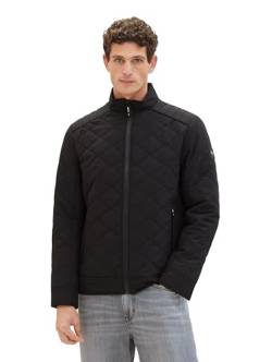 TOM TAILOR Herren Biker Steppjacke mit Stehkragen, 29999 - Black, XL von TOM TAILOR