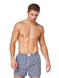 TOM TAILOR Herren Boxershort blau kariert 2er Pack S von TOM TAILOR