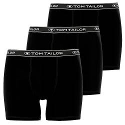 TOM TAILOR Herren Boxershorts, langes Bein | 3er Pack (as3, Alpha, x_l, Regular, Regular, schwarz, XL) von TOM TAILOR