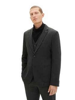 TOM TAILOR Herren Casual Sakko mit Reverskragen, Black Grey Melange, 50 von TOM TAILOR