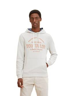 TOM TAILOR Herren Hoodie mit Logoprint 1032914, 29767 - Rough Grey, M von TOM TAILOR