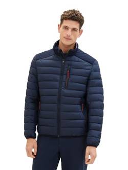 TOM TAILOR Herren Hybrid Steppjacke mit Stehkragen, 10668 - Sky Captain Blue, M von TOM TAILOR