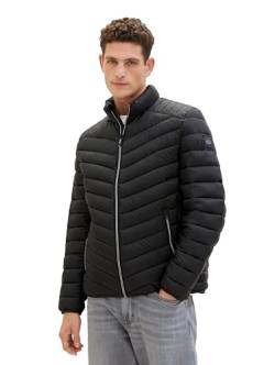 TOM TAILOR Herren Lightweight Steppjacke mit Stehkragen, 29999 - Black, L von TOM TAILOR