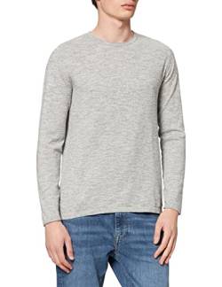 TOM TAILOR Herren Modernes Basic Sweater 1028002, 24206 - Light Grey White Mouline, L von TOM TAILOR