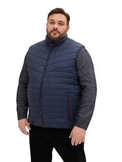 TOM TAILOR Herren Plussize Weste 1035818, 10668 - Sky Captain Blue, XXL von TOM TAILOR