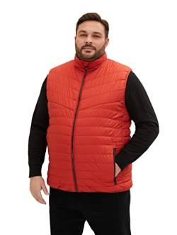 TOM TAILOR Herren Plussize Weste 1035818, 13722 - Rooibos Orange, XXL Große Größen von TOM TAILOR