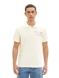 TOM TAILOR Herren Poloshirt im Washed-Look 1035641, 18592 - vintage beige, S von TOM TAILOR