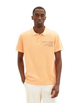 TOM TAILOR Herren Poloshirt im Washed-Look 1035641, 22225 - washed out orange, M von TOM TAILOR