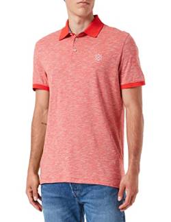 TOM TAILOR Herren Poloshirt mit Streifen 1033408, 30528 - Grenadine Red Fine Stripe, M von TOM TAILOR