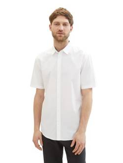 TOM TAILOR Herren Regular Fit Basic Hemd, White, L von TOM TAILOR