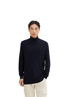 TOM TAILOR Herren Rollkragenpullover mit Wolle 1033528, 10668 - Sky Captain Blue, L von TOM TAILOR