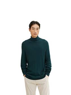 TOM TAILOR Herren Rollkragenpullover mit Wolle 1033528, 10834 - Deep Green Lake, L von TOM TAILOR