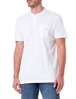 TOM TAILOR Herren Serafino T-Shirt mit Brusttasche 1031580, 20000 - White, M von TOM TAILOR