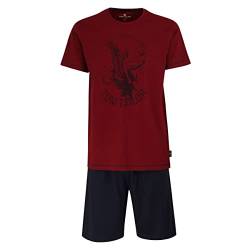 TOM TAILOR Herren Shorty rot Motivprint 1er Pack 52 von TOM TAILOR