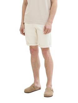 TOM TAILOR Herren Slim Chino Bermuda Shorts mit Stretch, 31718 - White Sand, 32 von TOM TAILOR