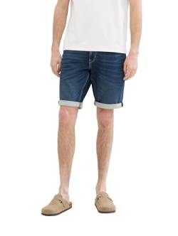 TOM TAILOR Herren Slim Jogg-Jeans Bermuda Shorts mit hohem Stretch, Tinted Blue Denim, 38 von TOM TAILOR