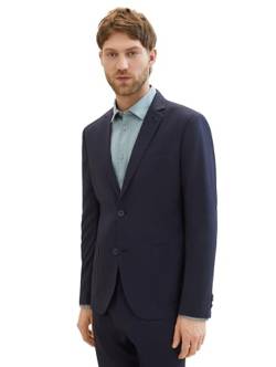 TOM TAILOR Herren Stretch Sakko mit Reverskragen, 35223 - Navy Blue Houndstooth, 44 von TOM TAILOR