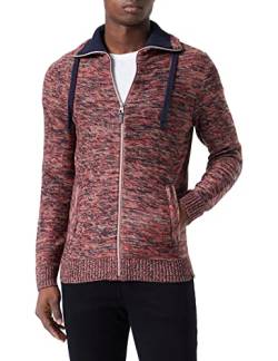 TOM TAILOR Herren Strickjacke 1034638, 30990 - Molten Lava Red Mouline, M von TOM TAILOR