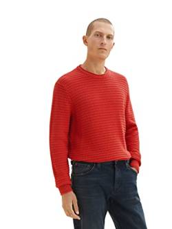 TOM TAILOR Herren Strickpullover 1033655, 11311 - Molten Lava Red, XL von TOM TAILOR